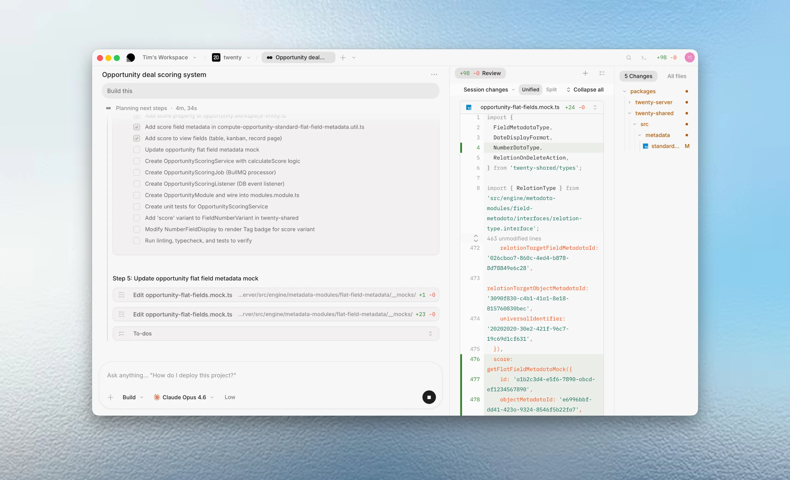 AI coding agent powered by frontier models