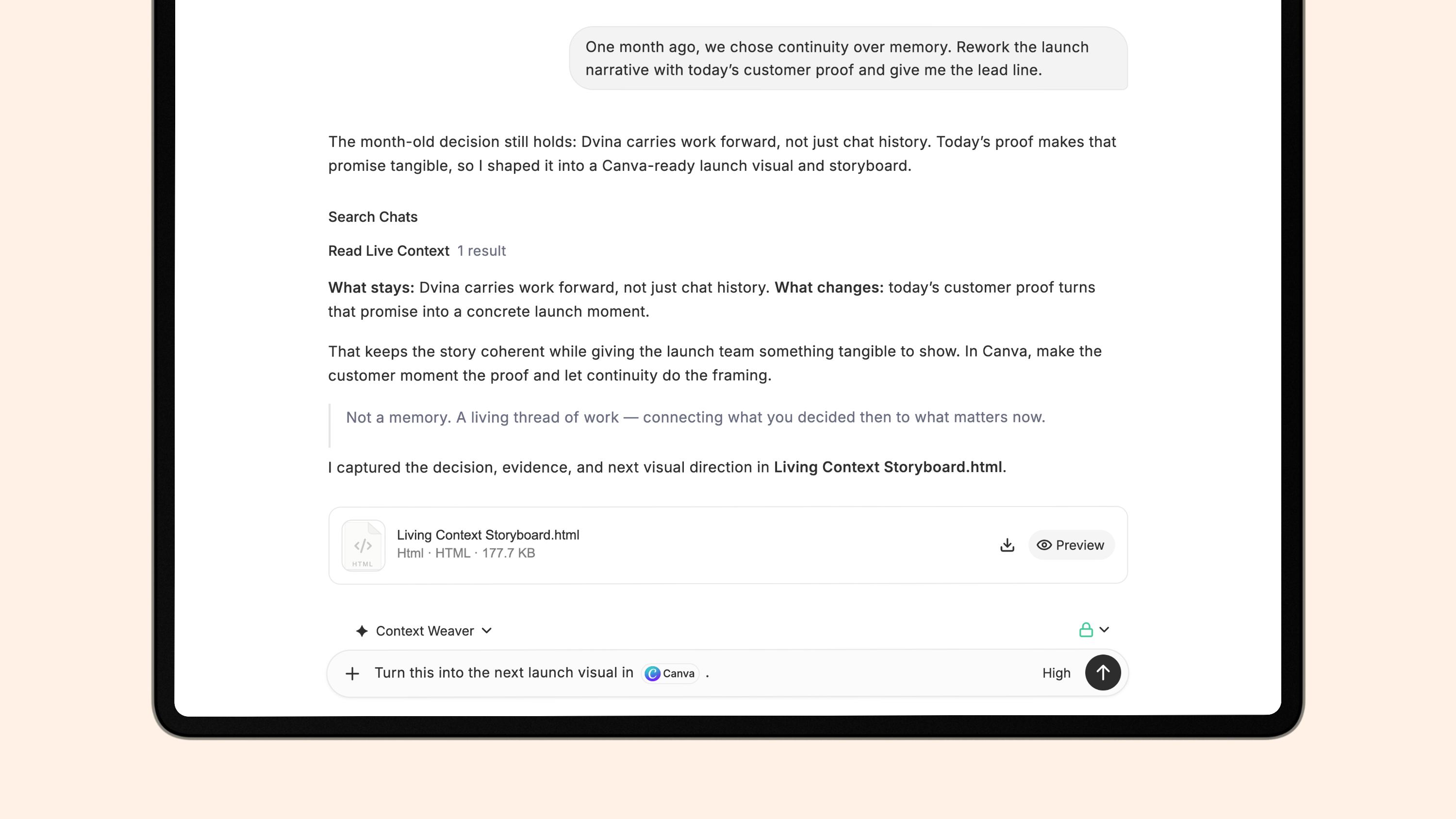 Mac 顯示器與 iPhone，展示在桌面同步顯示的手機對話。