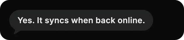 Dvina's answer: Yes. It syncs when back online.